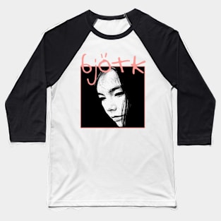 Retro Bjork Fan Art Design Baseball T-Shirt